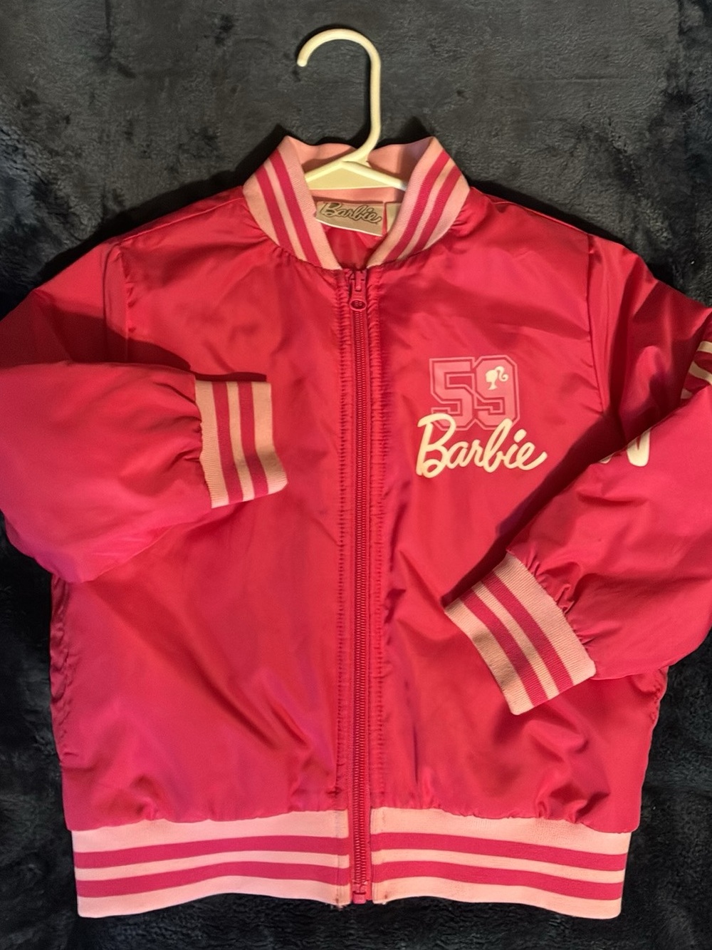 Barbie Hot Pink & Light Pink Varsity Jacket